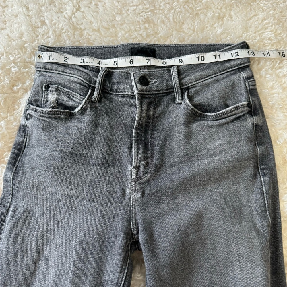 Mother Jeans The Mid Rise Dazzler Ankle Open Later Faded Black Stone Wash Sz 25 - Picture 5 of 11